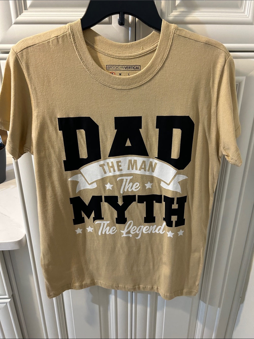 Dad The Man The Myth The Legend Graphic Tee - Beige